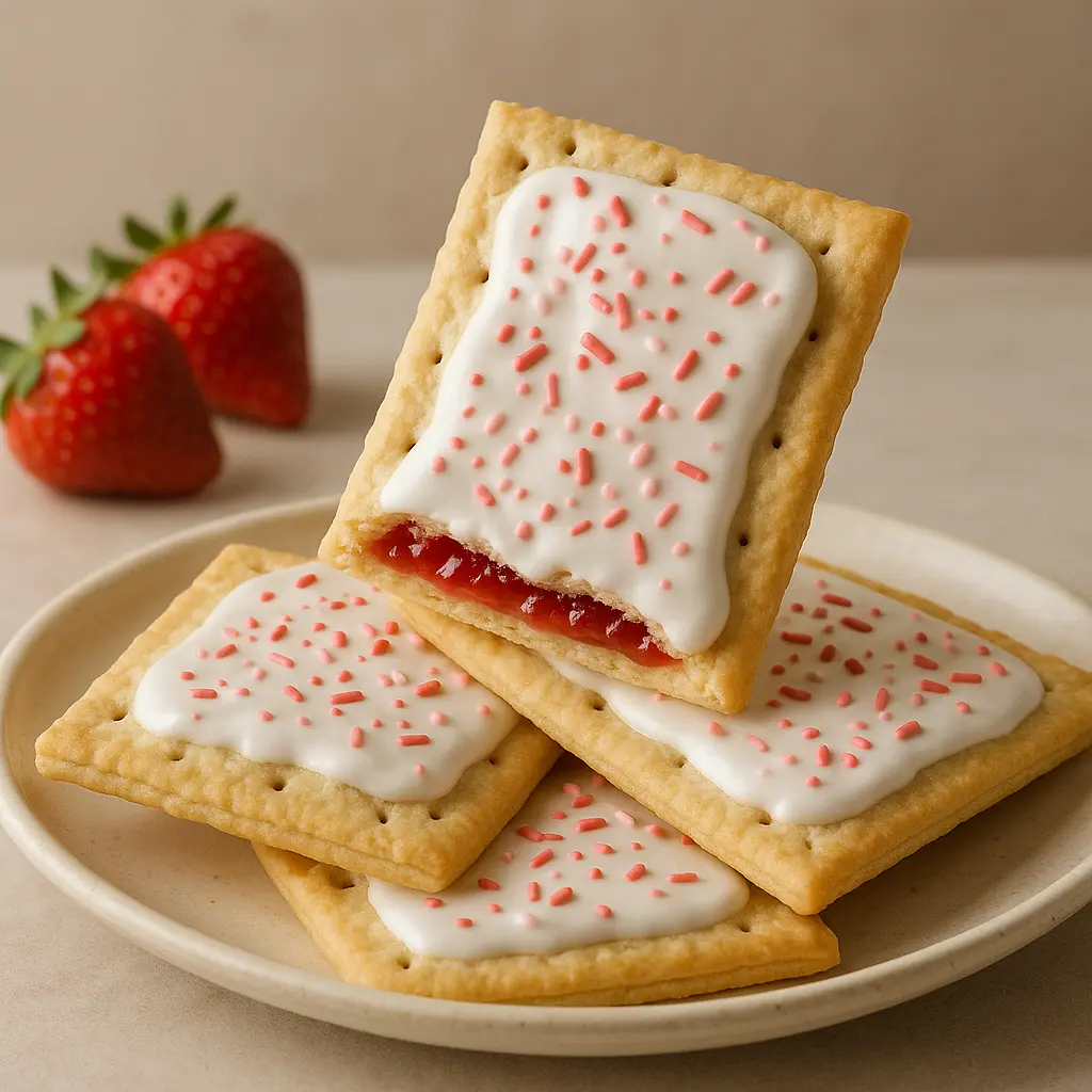 Strawberry Pop-Tarts with icing and sprinkles on a plate, symbolizing data-driven business insights.